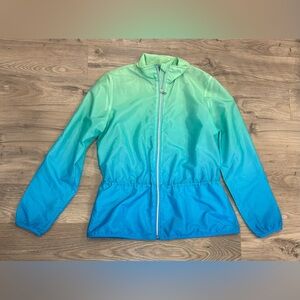 Lauren Ralph Lauren Active Ombré Windbreaker Jacket – Green/Blue – Size Medium